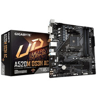 GIGABYTE A520M DS3H AC Placa Base - Procesadores AMD Ryzen Serie 5000, VRM de 5+3 fases, hasta 4733 MHz DDR5 (OC), 1xPCIe 3.0 M.2, LAN GbE, WIFI 5, USB 3.2 Gen 1